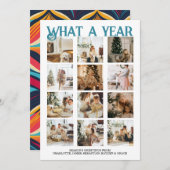 What a Year Photo Christmas パーソナライズされた シーズンカード (正面/裏面)