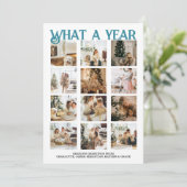 What a Year Photo Christmas パーソナライズされた シーズンカード (スタンド正面)