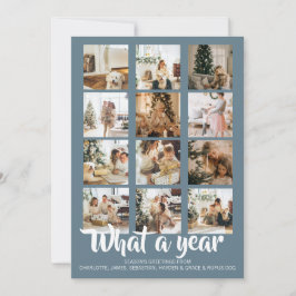 What a Year Photo Christmas パーソナライズされた シーズンカード
