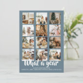 What a Year Photo Christmas パーソナライズされた シーズンカード (スタンド正面)
