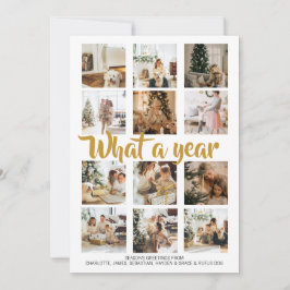 What a Year Photo Christmas パーソナライズされた シーズンカード