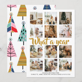 What a Year Photo Christmas パーソナライズされた シーズンカード