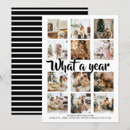 What a Year Photo Christmas パーソナライズされた シーズンカード