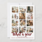What a Year Photo Christmas パーソナライズされた シーズンカード (正面)