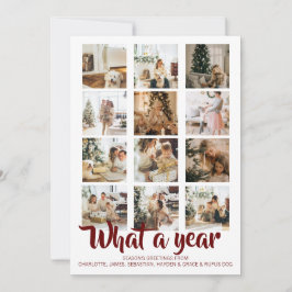 What a Year Photo Christmas パーソナライズされた シーズンカード