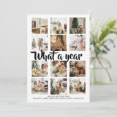 What a Year Photo Christmas パーソナライズされた シーズンカード (スタンド正面)