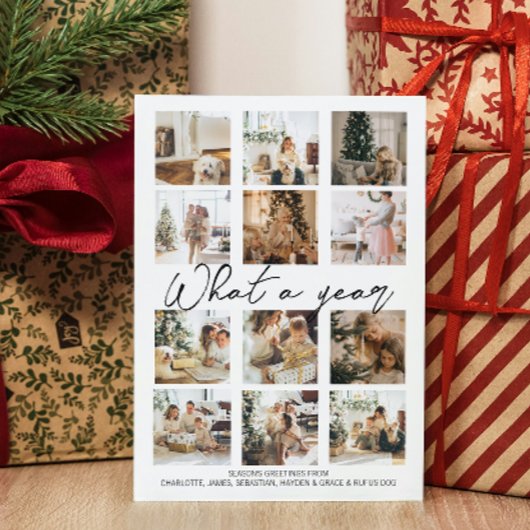 What a Year Photo Christmas パーソナライズされた シーズンカード
