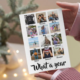 What a Year Photo Christmas パーソナライズされた シーズンカード