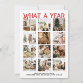What a Year Photo Christmas パーソナライズされた シーズンカード (正面)