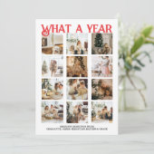 What a Year Photo Christmas パーソナライズされた シーズンカード (スタンド正面)