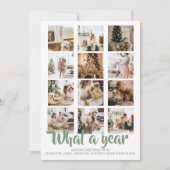 What a Year Photo Christmas パーソナライズされた シーズンカード (正面)