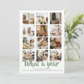 What a Year Photo Christmas パーソナライズされた シーズンカード (スタンド正面)