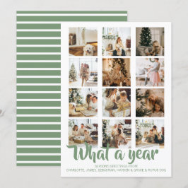 What a Year Photo Christmas パーソナライズされた シーズンカード