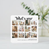 What a Year Photo Christmas パーソナライズされた シーズンカード (スタンド正面)