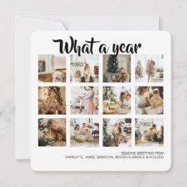 What a Year Photo Christmas パーソナライズされた シーズンカード