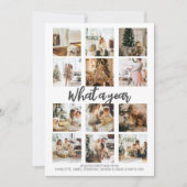 What a Year Photo Christmas パーソナライズされた シーズンカード (正面)