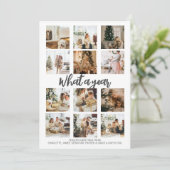 What a Year Photo Christmas パーソナライズされた シーズンカード (スタンド正面)