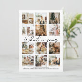 What a Year Photo Christmas パーソナライズされた シーズンカード (スタンド正面)