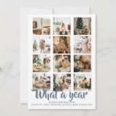 What a Year Photo Christmas パーソナライズされた シーズンカード (正面)