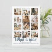 What a Year Photo Christmas パーソナライズされた シーズンカード (スタンド正面)