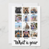 What a Year Photo Christmas パーソナライズされた シーズンカード (正面)