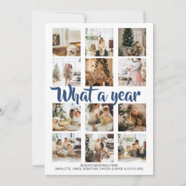 What a Year Photo Christmas パーソナライズされた シーズンカード