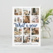 What a Year Photo Christmas パーソナライズされた シーズンカード (スタンド正面)