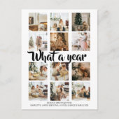 What a Year Photo Christmas パーソナライズされた シーズンポストカード (正面)