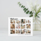 What a Year Photo Christmas パーソナライズされた シーズンポストカード (スタンド正面)