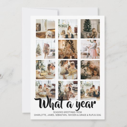 What a Year Photo Christmas Personalized シーズンカード (正面)