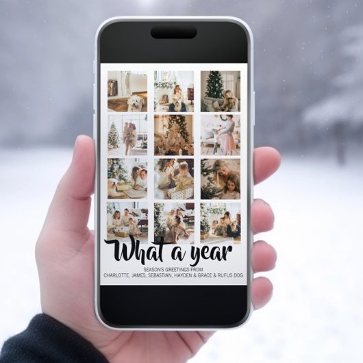 What a Year Photo Christmas Personalized シーズンカード