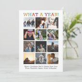 What A Year Photo Christmas Year In Review Card 招待状 (スタンド正面)