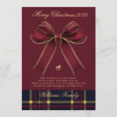 What A Year Photo Collage Christmas Bow Holiday 招待状 (正面)