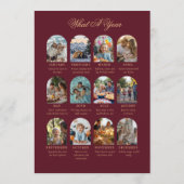 What A Year Photo Collage Christmas Bow Holiday 招待状 (裏面)