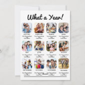 What A Year Photo Collage Happy シーズンカード (裏面)