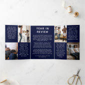What a Year Photo Collage Year in Review 三つ折りクリスマスカード (内部)
