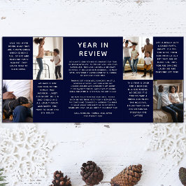What a Year Photo Collage Year in Review 三つ折りクリスマスカード