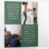 What a Year Photo Year in Review Green 三つ折りクリスマスカード (内部最初)