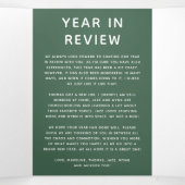 What a Year Photo Year in Review Green 三つ折りクリスマスカード (内部中)