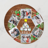 What a Year Quarantine Christmas Tree 6写真 シーズンカード (正面/裏面)