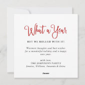 What a Year Quarantine Christmas Tree 6写真 シーズンカード (裏面)