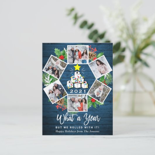 What a Year Quarantine Christmas Tree 6写真 ポストカード (スタンド正面)