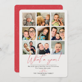 What a Year Redフォトコラージュ シーズンカード