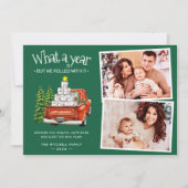 What A Year Red Truck Christmas Tree 2写真 シーズンカード (正面)