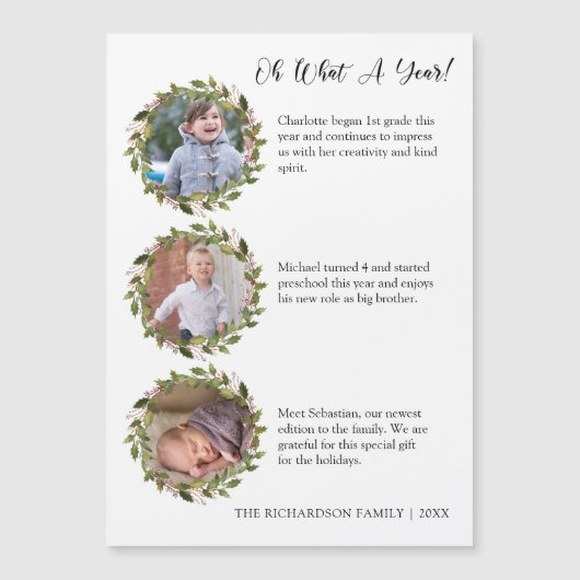 What a Year Reviewフォトコラージホリデーカード (正面)