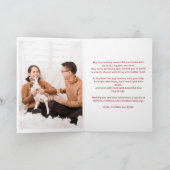 What A Year Review Christmas Family Photo Collage  カード (内部)