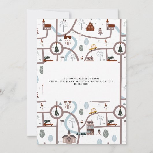 What a Year Whatおもしろいフォトクリスマスパーソナライズされた シーズンカード (裏面)