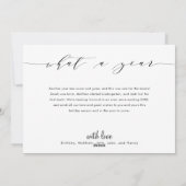 What a Year | White Happy Holidays Photo Collage シーズンカード (裏面)