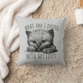 What Am I Doing With My Lives Cute Kitten クッション (ブランケット)