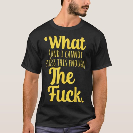 What And I Cannot Stress This Enough The F Funny S Tシャツ (正面)